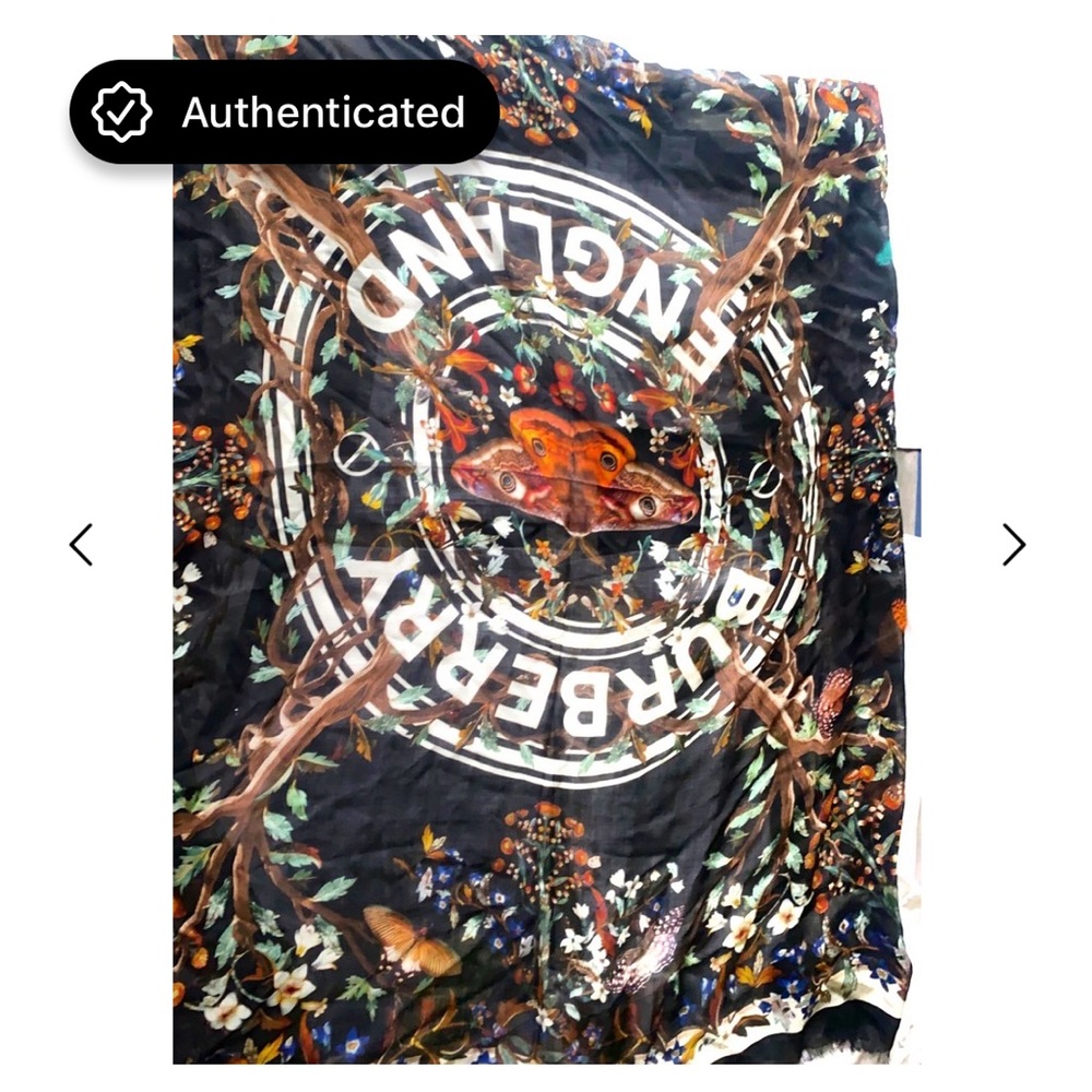 Burberry Floral Moth Gauze Scarf